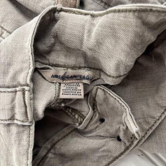 American Eagle Outfitters Regular Fit Tan Joggers Women's size 0 Linen Blend - Picture 3 of 6
